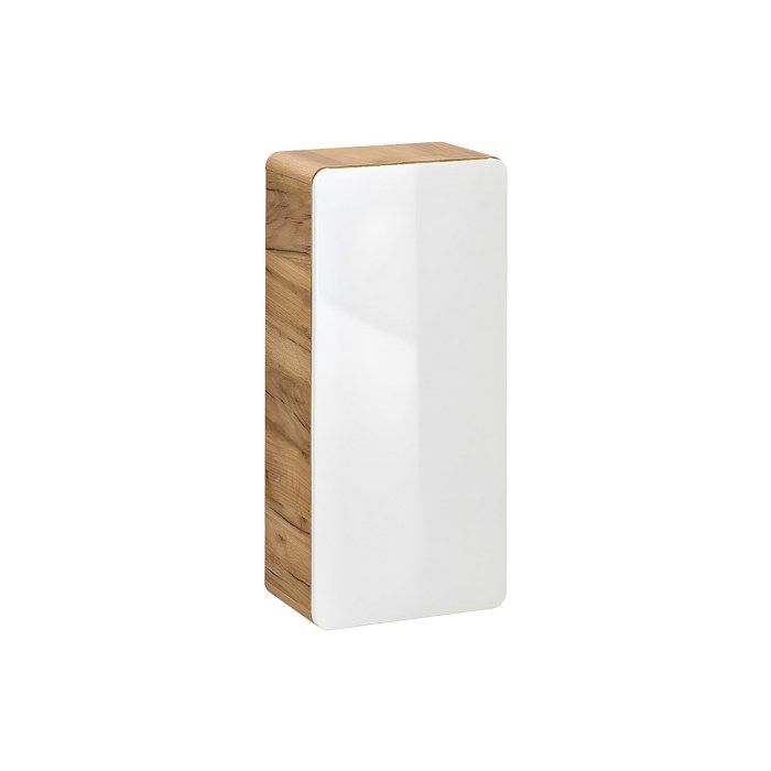 Colonne de salle de bain coloris naturel et blanc - L35 x l22 x H75 cm - ARUBA