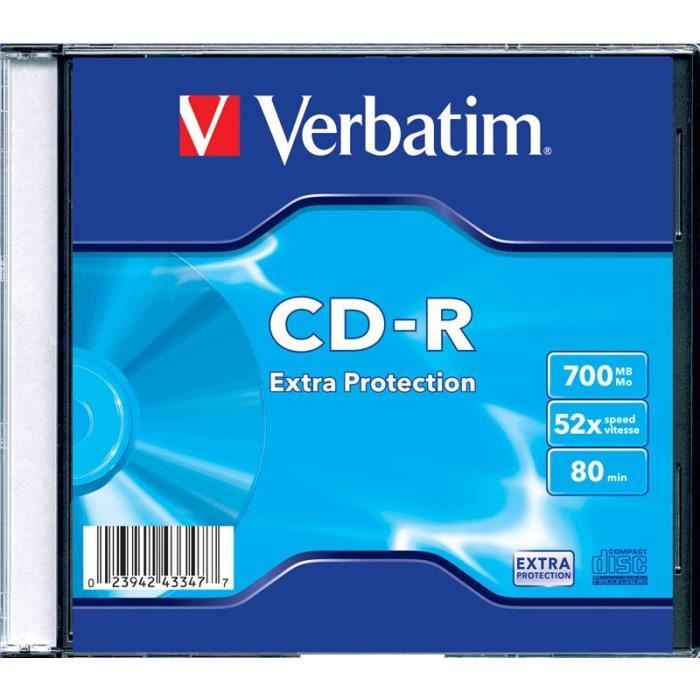 Verbatim DataLife CD R 700 Mo 80 min 52x boîtier CD - vue 2