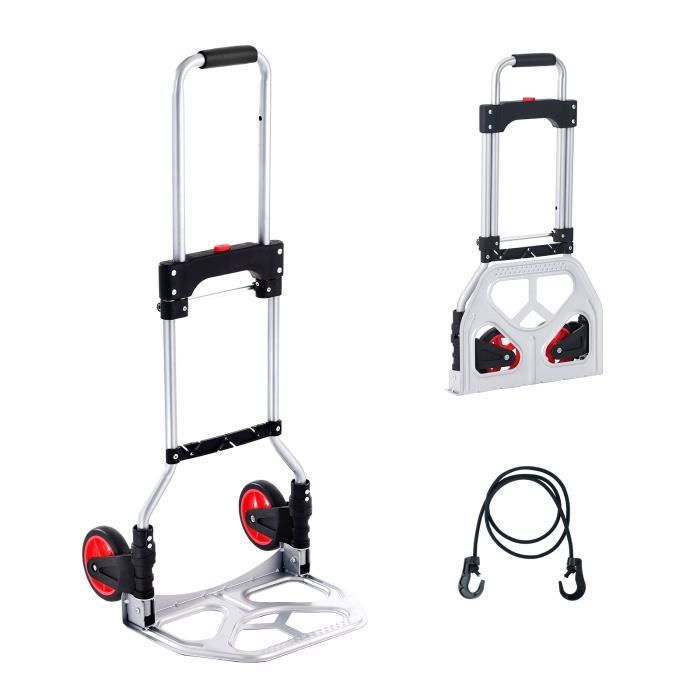 Diable Pliable Pack And Move Aluminium - 60kg Capacité - 28x39x100cm - Pour Déménagement Et Transport