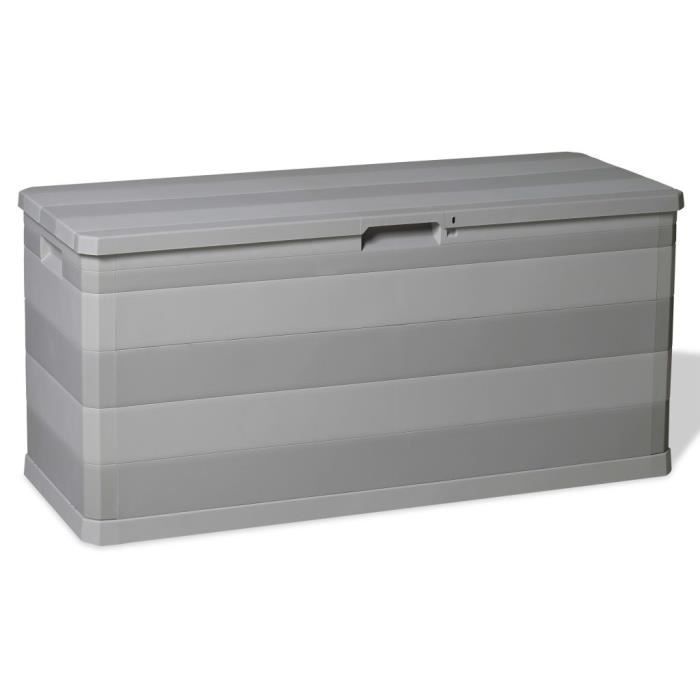vidaXL Boîte de rangement de jardin Gris 117x45x56 cm