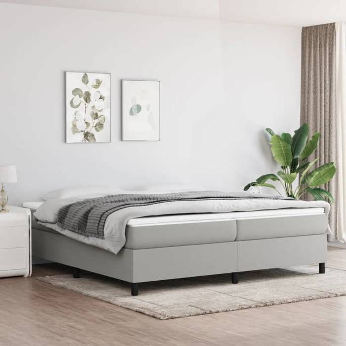 vidaXL Cadre de lit à lattes Lit Rembourré Lit Double avec Sommier à Lattes Lit Adulte de Chambre à Coucher Moderne 3120886