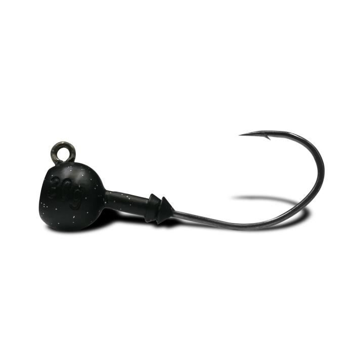 Lot De 3 Têtes Plombées VMC Swinging Ned Rig – 7g, Crochet Mobile, Keeper Fluorocarbone, Vert Citrouille