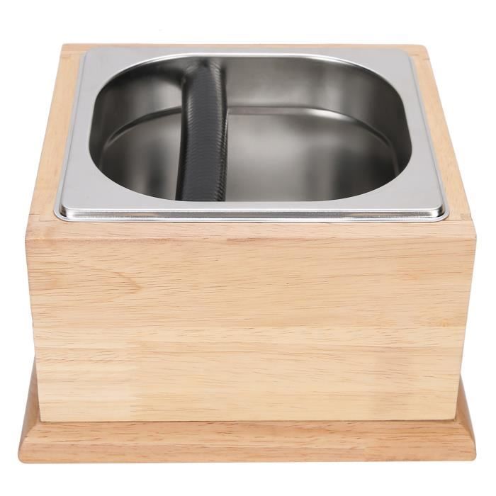 Boîte à Marc De Café En Inox - Tiroir Détachable - Pour Machine à Café Et Moulin - Blanc