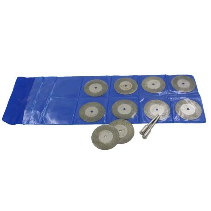 Lot De 10 Disques De Coupe Pour Meuleuse + 2 Mandrins NEIKO USA - Pour Métal, Acier - Diamètres Variés