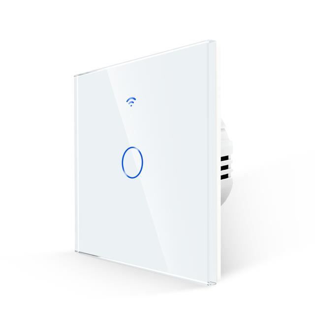 Interrupteur Tactile Intelligent Livolo - 1 Voie, Verre Blanc, Compatible Alexa Et Google Home (passerelle Requise)