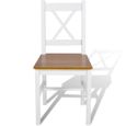 4827MEUBLE FR® Lot de 6 chaises Style Nordique,Chaise de Cuisine Salle à Manger Scandinave  Blanc Pinède SIZE:41,5 x 45,5 x 85,5 cm-1