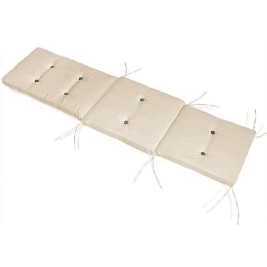 Coussin Pour Transat 195x55cm - Hydrofuge Polyester 5cm D'épaisseur - Intérieur/extérieur