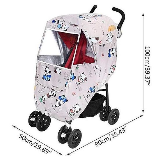 Habillage Pluie Poussette Universelle Bébé Confort Housse de Pluie  Protection Pluie et Vent Couverture Transparent Dessin Panda - Cdiscount  Puériculture & Eveil bébé