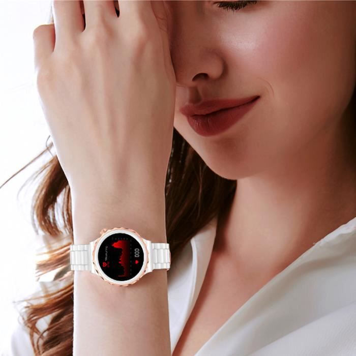 Montre Connectée Femme Fitness Moniteur De Fréquence Cardiaque SMS