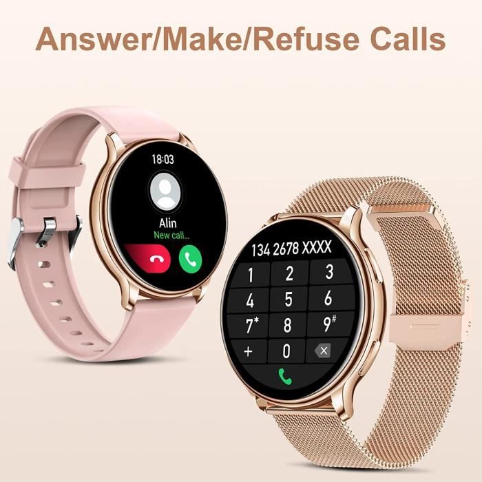 Montre Connectée Repondre Appel Et Sms, 1.7 Smartwatch Sport Tactile Femme  Adulte Android Ios,Tracker D'Activité-28 Modes-Po[u19] - Cdiscount  Téléphonie