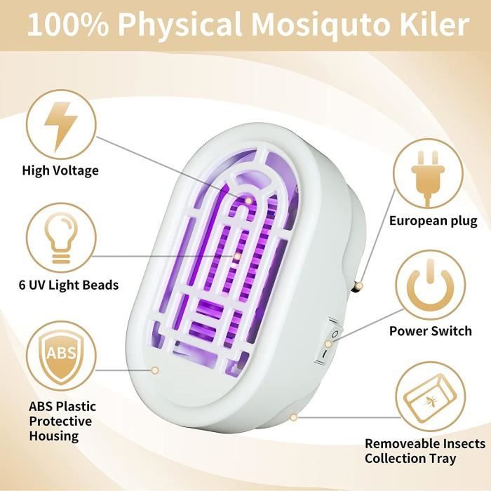 2x Piège anti-moustique - Lampe UV - Protection anti-insectes - Mouches  Moustiques + 2x Brosse de nettoyage - Cdiscount Jardin