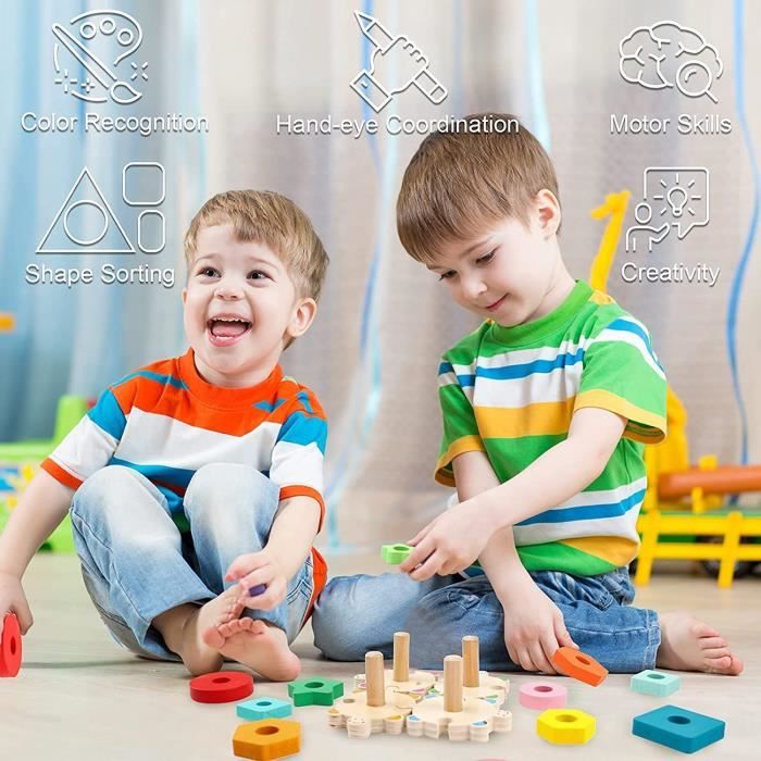Puzzle en Bois Enfant 2 Ans,Jouet Puzzle en Bois pour Enfants Jouet  Montessori Animaux Jouet ducatif Parfait pour Garons Filles 3PC - Cdiscount  Jeux - Jouets