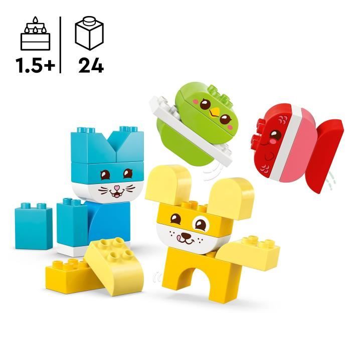 LEGO DUPLO My First 10477 Les Jolis Animaux Créatifs 3-en-1 - Jeu ...