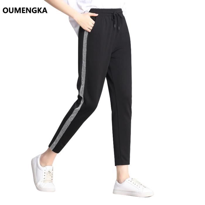 Pantalon bande hot sale latérale femme