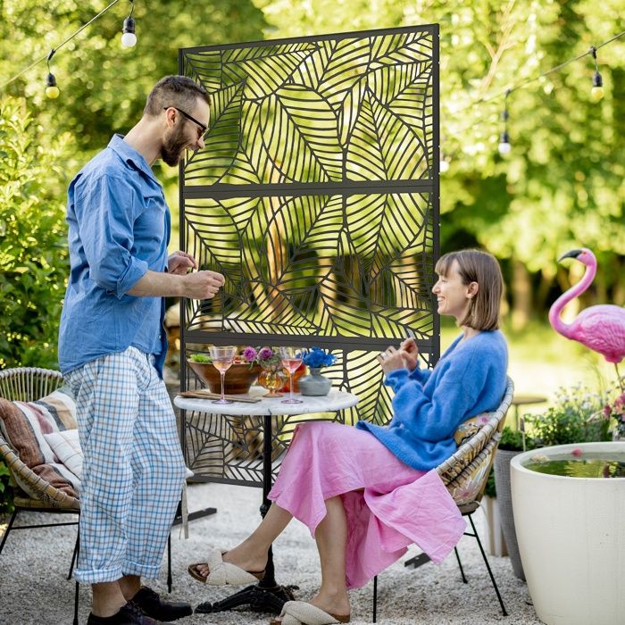 Brise-vue Décoratif Autoportant Avec Support Pour Extérieur Et Intérieur, Terrasse, Balcon, Piscine