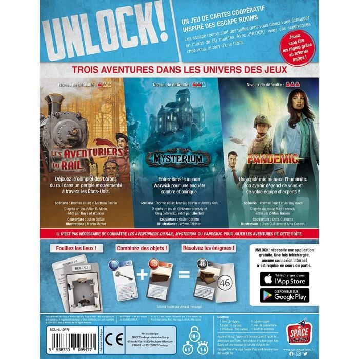 Space Cowboys Unlock! Short Adventures: I Segreti Del Polpo - Gioco Di Carte Cooperativo, Livello Difficile, Durata 30-45 Minuti - 2