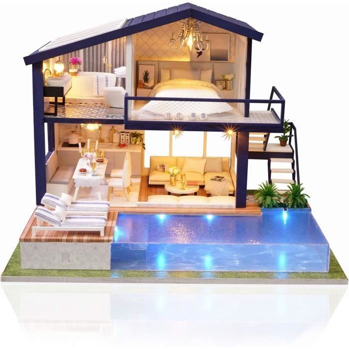 Maison de poupée miniature à monter soi-même avec meubles kit de maison en  bois - DIAYTAR SÉNÉGAL