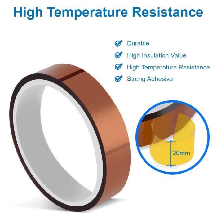 Ruban isolant thermique Polyimide, adhésif imperméable, protecteur de  panneau, haute température 3mm 30 M -GZ4021 - Cdiscount Beaux-Arts et  Loisirs créatifs