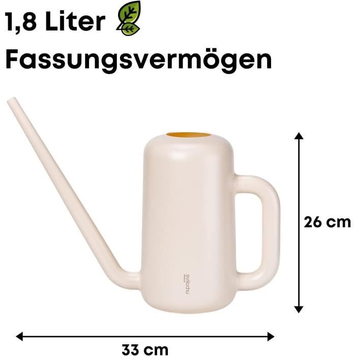 Arrosoir Skytowards 1,7L - Gris - Pour Plantes D'Intérieur Et Extérieur - Bec Long Et Praticité