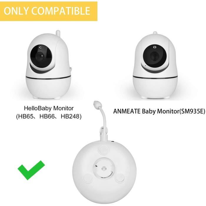 Support Réglable Pour Babyphone HelloBaby - Fixation Sans Outil Sur Lit Ou Mur, Compatible HB65/66