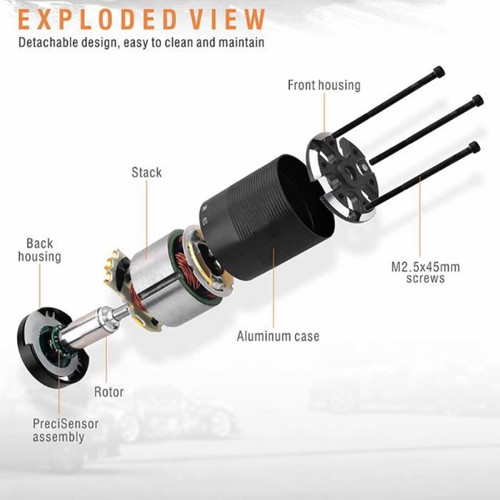 Moteur sans balais à rotor externe en métal N2830 1300KV, moteur sans balais pour télécommande destiné aux aéronefs à 4 axes, moteur RC silencieux et léger avec test d'équilibrage