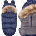 SPRINGOS® Chancelière d'hiver sac de couchage pour bébé avec oreilles rigolotes pour poussette 45 x 90 cm-2