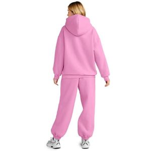 Survêtement Femme 2 Pièces - Veste Bomber & Jogging Wide Leg - 80% Coton - Taille XS Au XL