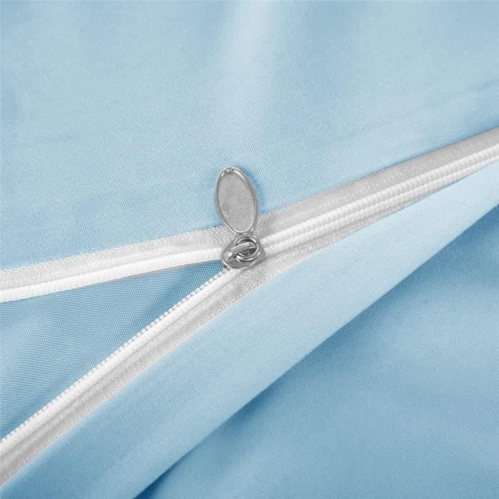 Housse De Couette Microfibre 150x200cm - Douce, Respirante - Pour Lit 1-2 Personnes | Noir Uni