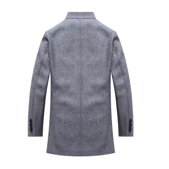 Manteau laine col montant best sale