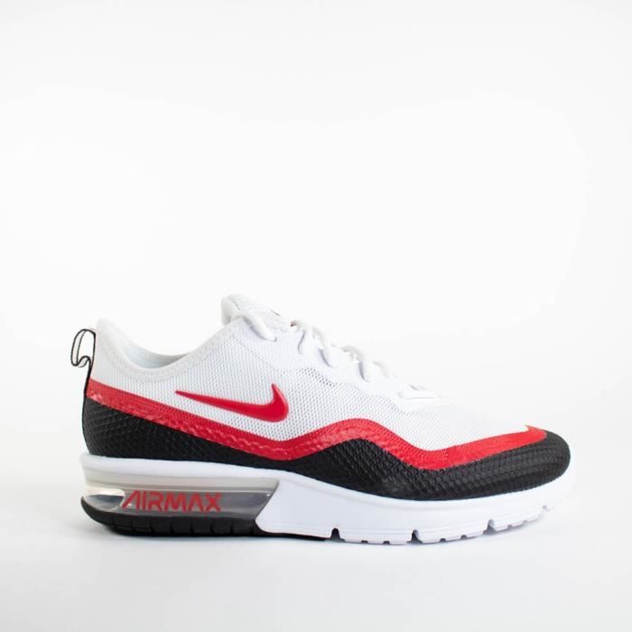 Baskets NIKE Air Max Sequent 4 5 Homme Blanc Lacets Synthetique Blanc Cdiscount Chaussures