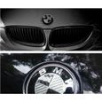 KIT 7 Badge Insigne Logo Embleme BMW Carbone Noir Capot 82mm -Coffre 74mm -Volant - Cache Moyeu 68mm-3