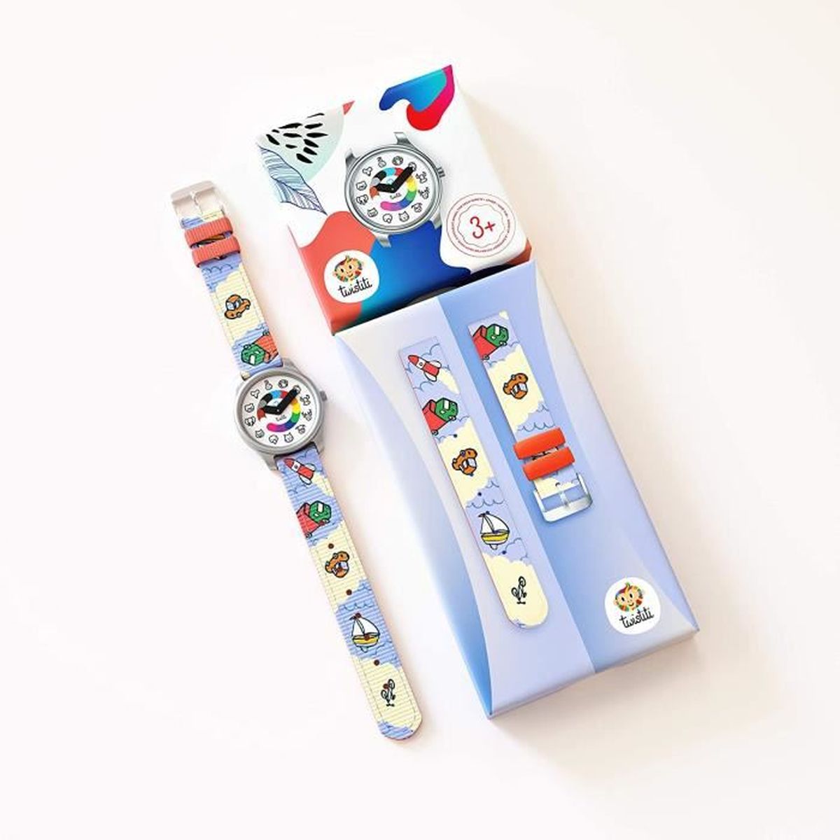 Twistiti Première Montre Pédagogique Enfant, Cadran Symboles Animaux,  Apprentissage du Temps dès 3 Ans, Etanche 50M, Photoluminescen , -  Achat/vente montre Bleu - Cdiscount