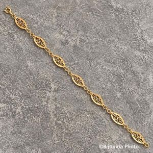 Bracelet Tennis Femme En Acier Inoxydable Doré 18K - Avec Zircons - Cadeau Élégant Pour Elle