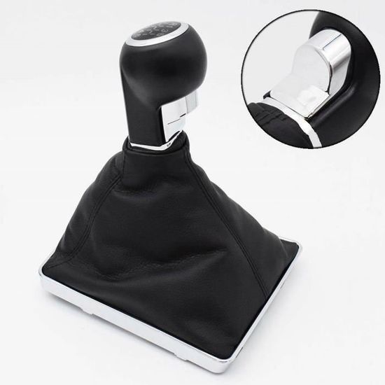 Pommeau Levier Vitesse 6 Vitesses Pour Opel Astra/Buick Excelle 2009-2014 | ABS + Cuir PU Noir Avec Soufflet