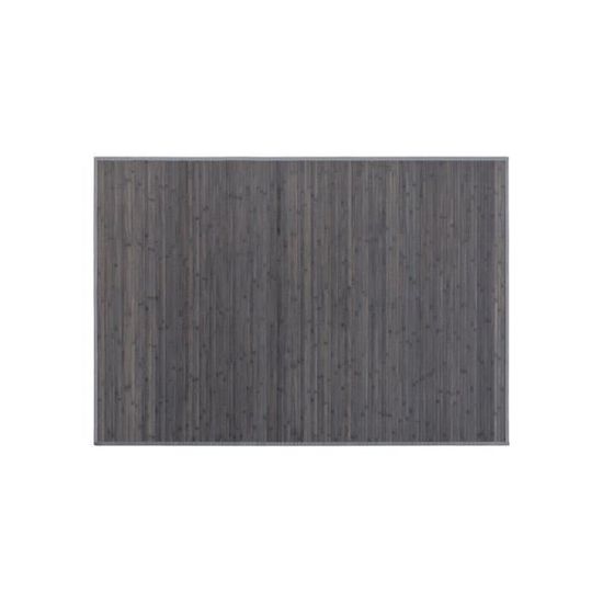 Tapis De Couleur Gris Charbon De Bambou Achat Vente Tapis Cdiscount