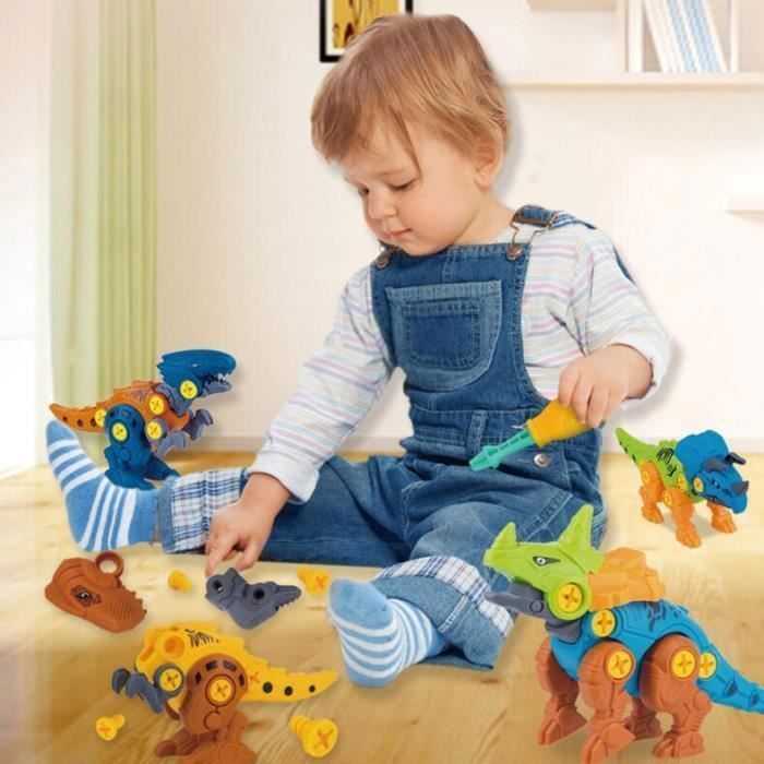 DejaNard Jouet Dinosaure Empilable – Équilibre, Bois – Montessori 3-6 Ans – Jeu éducatif, Coordination, Motricité – Cadeau Garçon 3 4 5 Ans