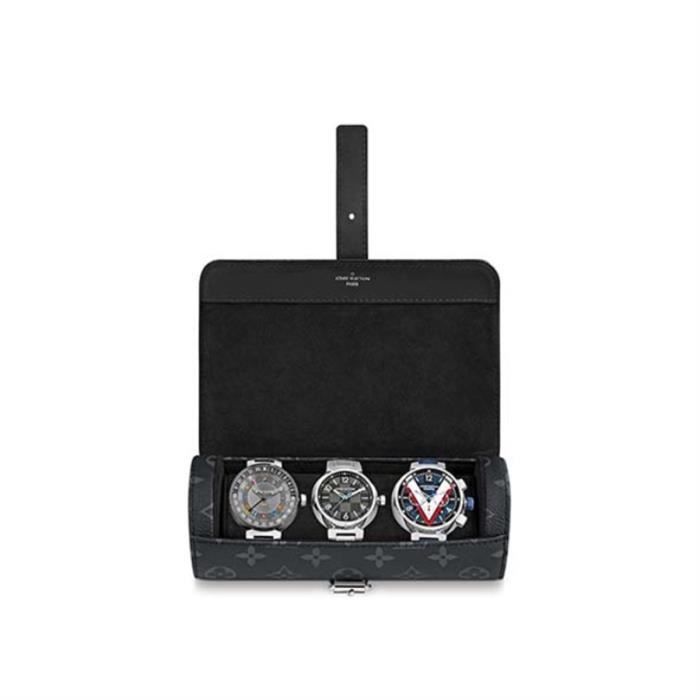 Louis Vuitton 3 Watch Case Monogram Eclipse Black M43385 - Cdiscount  Librairie