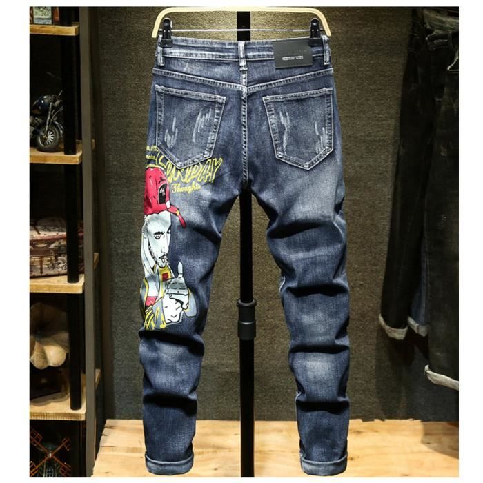 Pantalon a sale trou homme