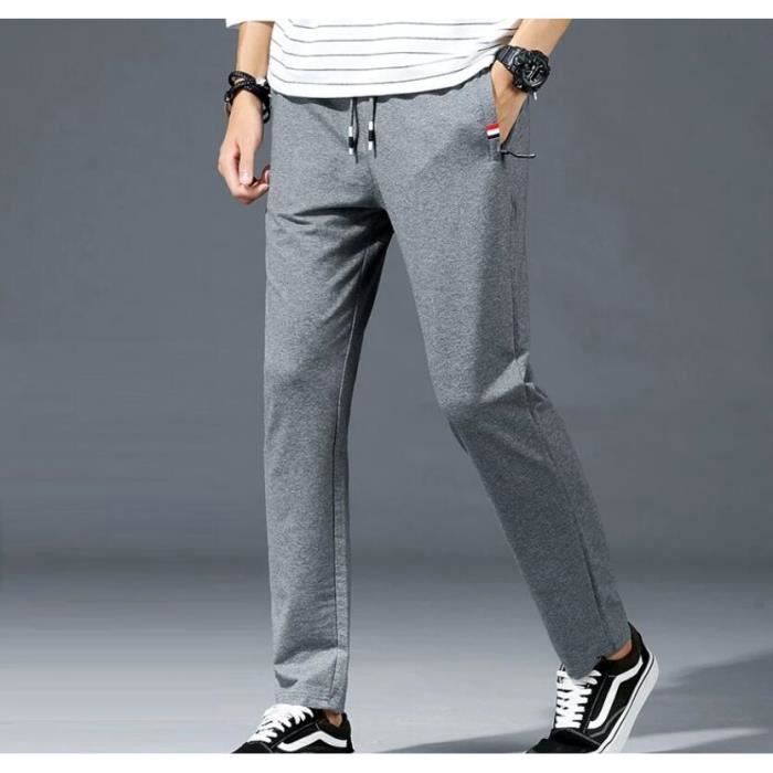Pantalon De Jogging Unisexe - Taille Élastique Avec Cordon - Coton/Polyester - Confort Ample - Grande Taille