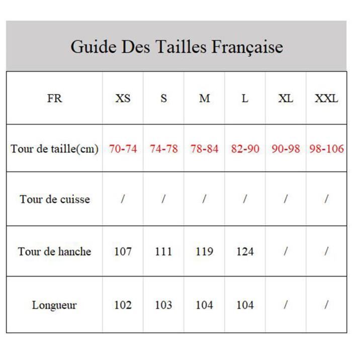 Correspondance taille xl pantalon homme deals