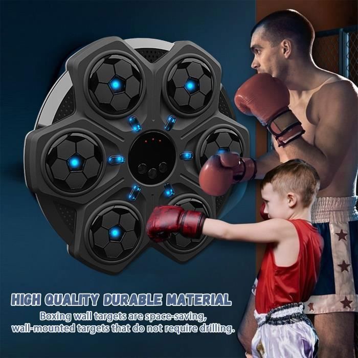 Machine De Boxe Musicale, LED Boxe Mural Musique Avec 2 Paires De Gants
