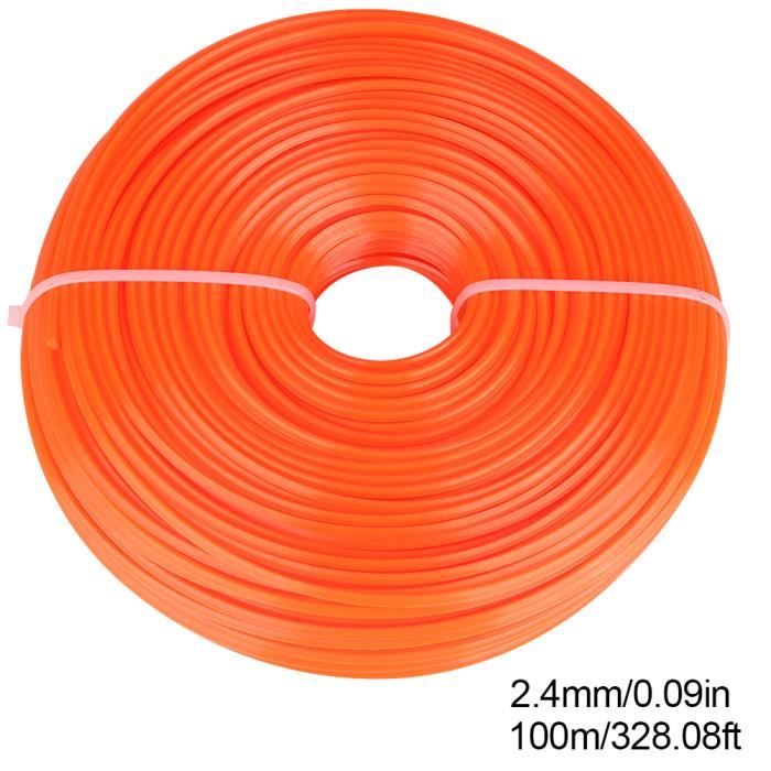 2 Fili Tagliaerba In Nylon Quadrato 2,4 Mm X 5 Metri – Per Decespugliatori Benzina - 2