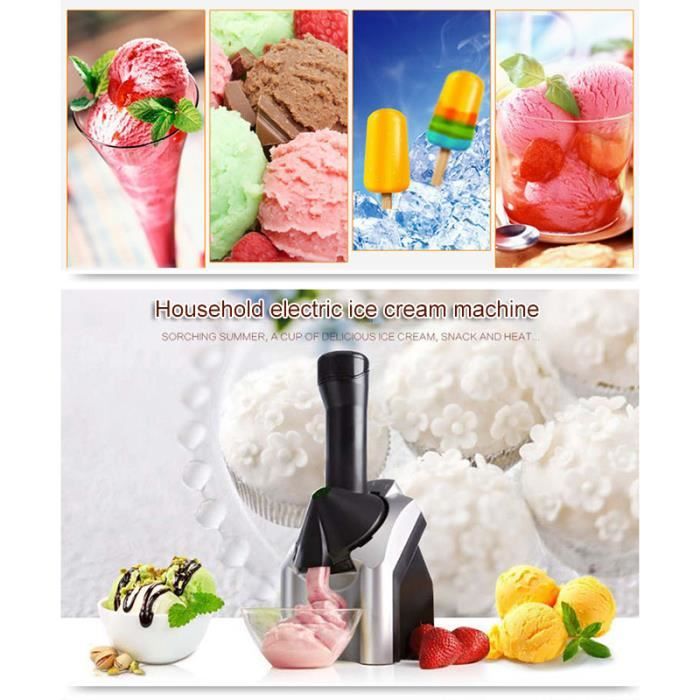 Machine à Glace Italienne 1L - 220V - Automatique, Pour Sorbet, Yaourt Glacé - Prête En 10 Minutes