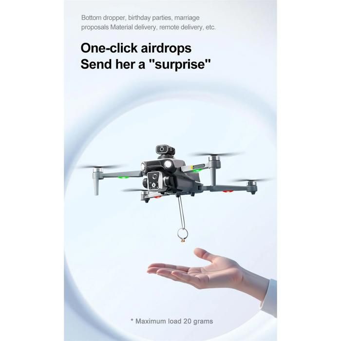 Drone 4K Double Caméra Moteur Brushless 5G GPS Évitement d'Obstacles