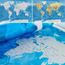 Carte Du Monde à Gratter Scratch Map Bleu