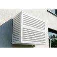 Casanoov cache clim & pompe à chaleur aneto aluminium blanc avec face inférieure - taille l