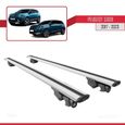 Pour Peugeot 5008 2017-2023 HOOK Barres de Toit Railing Porte-Bagages de voiture Avec verrouillable Alu Gris-0