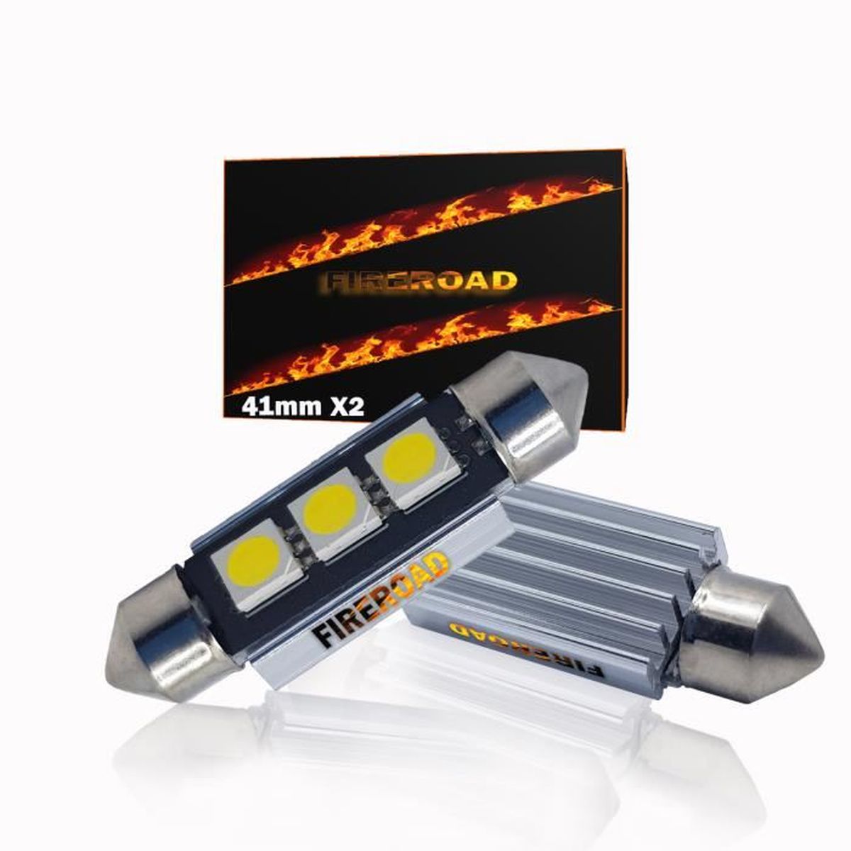 Ampoule led 41mm plafonnier voiture X2 navette 12v coffre auto C5W 6413 6418 6461 6486X DE3423