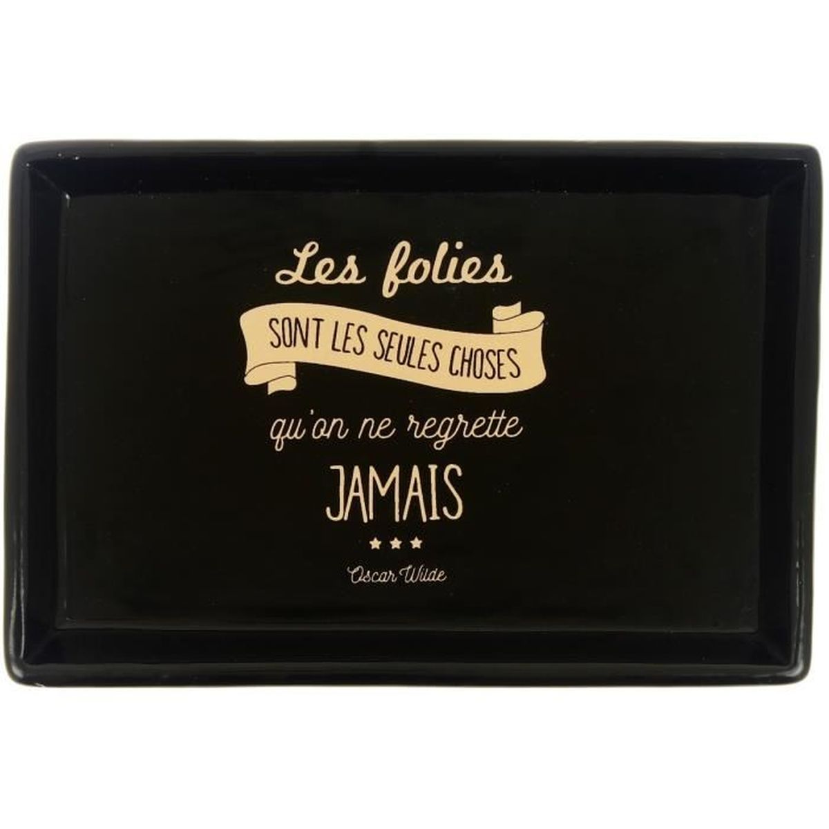 Vide Poche Rangement Citation Oscar Wilde Ceramique Les Folies Noir Achat Vente Vide Poche Cdiscount