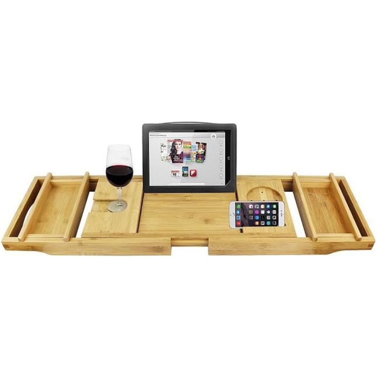 Etagere A Baignoire En Bois Plateau De Baignoire Avec 2 Supports Amovibles Et Porte Savon Tissu Gris Materiau Bambou Achat Vente Porte Accessoire Etagere A Baignoire En Bois A Cdiscount